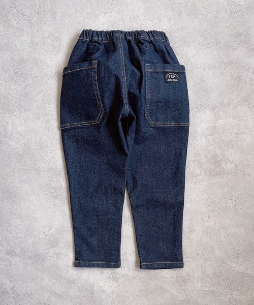 Life Support Products（ライフサポートプロダクツ）の「デニムタックロングパンツ（デニムパンツ・キッズ・ネイビー/ブルー・80/90/95/100/110/120/130/140/150）」の17枚目の写真