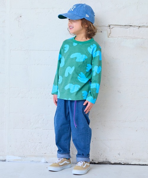 Life Support Products（ライフサポートプロダクツ）の「デニムタックロングパンツ（デニムパンツ・キッズ・ネイビー/ブルー・80/90/95/100/110/120/130/140/150）」の5枚目の写真