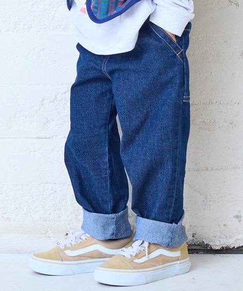 Life Support Products（ライフサポートプロダクツ）の「デニムタックロングパンツ（デニムパンツ・キッズ・ネイビー/ブルー・80/90/95/100/110/120/130/140/150）」の12枚目の写真