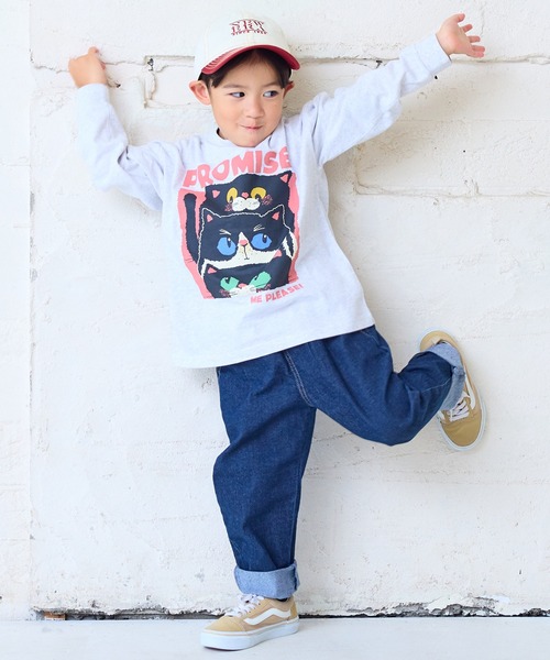 Life Support Products（ライフサポートプロダクツ）の「デニムタックロングパンツ（デニムパンツ・キッズ・ネイビー/ブルー・80/90/95/100/110/120/130/140/150）」の11枚目の写真