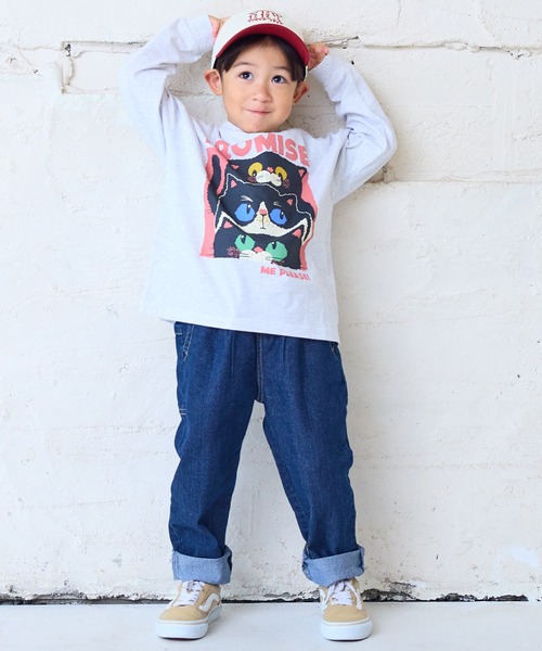 Life Support Products（ライフサポートプロダクツ）の「デニムタックロングパンツ（デニムパンツ・キッズ・ネイビー/ブルー・80/90/95/100/110/120/130/140/150）」の10枚目の写真