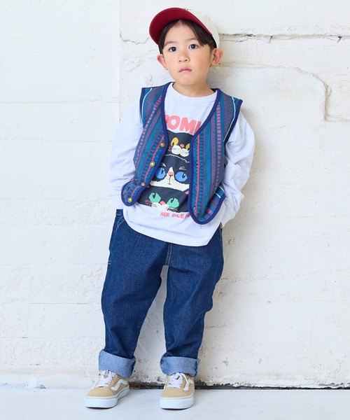 Life Support Products（ライフサポートプロダクツ）の「デニムタックロングパンツ（デニムパンツ・キッズ・ネイビー/ブルー・80/90/95/100/110/120/130/140/150）」の8枚目の写真