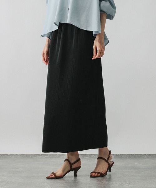 GLOBAL WORK(グローバルワーク)の「セルフカットプリーツナロースカート/579553(スカート・レディース・グレー系その他/スミクロ/オリーブ/ブラック/ライトグレー・SHORT/REGULAR)」の9枚目の写真