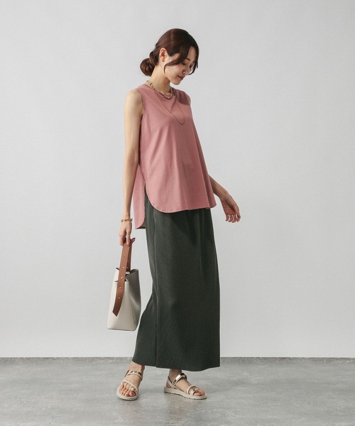 GLOBAL WORK(グローバルワーク)の「セルフカットプリーツナロースカート/579553(スカート・レディース・グレー系その他/スミクロ/オリーブ/ブラック/ライトグレー・SHORT/REGULAR)」の11枚目の写真