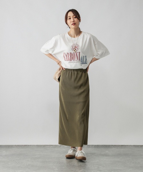 GLOBAL WORK(グローバルワーク)の「セルフカットプリーツナロースカート/579553(スカート・レディース・グレー系その他/スミクロ/オリーブ/ブラック/ライトグレー・SHORT/REGULAR)」の18枚目の写真