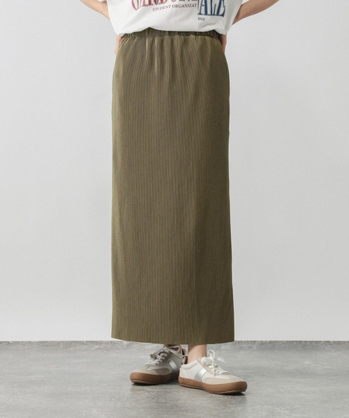 GLOBAL WORK(グローバルワーク)の「セルフカットプリーツナロースカート/579553(スカート・レディース・グレー系その他/スミクロ/オリーブ/ブラック/ライトグレー・SHORT/REGULAR)」の20枚目の写真