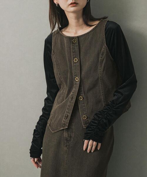 セール】デニムコンパクトジレ（ベスト）｜SENSE OF PLACE by URBAN