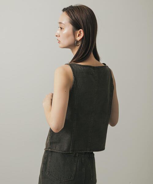 SENSE OF PLACE by URBAN RESEARCH(センスオブプレイスバイアーバンリサーチ)の「デニムコンパクトジレ(ベスト・レディース・インディゴブルー/ブラウン・ONE)」の20枚目の写真