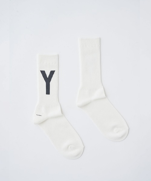 YUQRI(ユクリ)の「【YUQRI】Paint Y(ソックス/靴下・メンズ・ホワイト系その他2/ブラック/ホワイト系その他3/ホワイト/ダークブラウン系1/ダークブラウン系・L/M/S)」の13枚目の写真