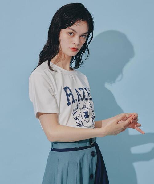 REDYAZEL(レディアゼル)の「アゼルクラブロゴTシャツ(Tシャツ/カットソー・レディース・ネイビー/オフホワイト・FREE)」の17枚目の写真