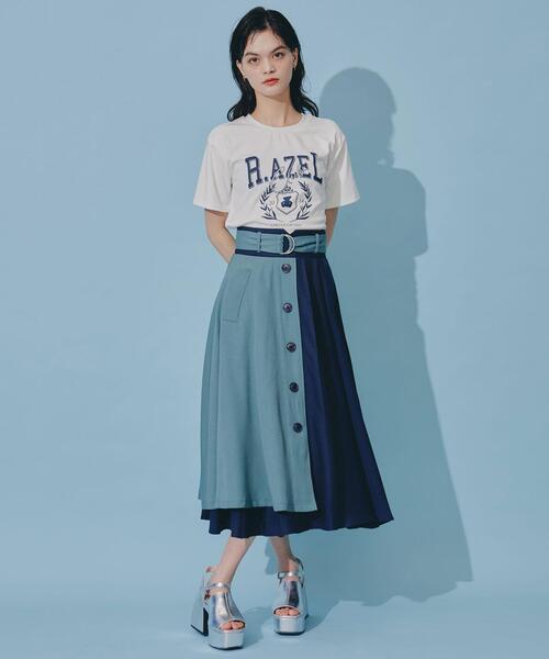 REDYAZEL(レディアゼル)の「アゼルクラブロゴTシャツ(Tシャツ/カットソー・レディース・ネイビー/オフホワイト・FREE)」の18枚目の写真