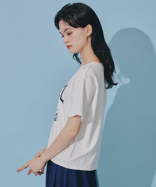 REDYAZEL(レディアゼル)の「アゼルクラブロゴTシャツ(Tシャツ/カットソー・レディース・ネイビー/オフホワイト・FREE)」の20枚目の写真