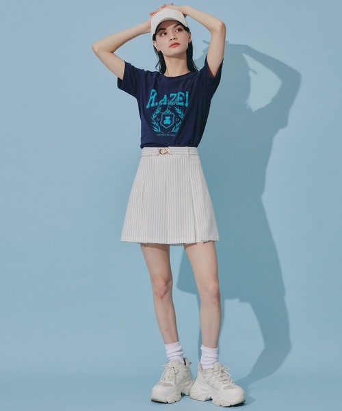 REDYAZEL(レディアゼル)の「アゼルクラブロゴTシャツ(Tシャツ/カットソー・レディース・ネイビー/オフホワイト・FREE)」の13枚目の写真