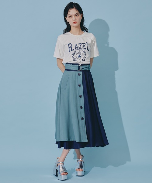 REDYAZEL(レディアゼル)の「アゼルクラブロゴTシャツ(Tシャツ/カットソー・レディース・ネイビー/オフホワイト・FREE)」の4枚目の写真