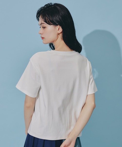 REDYAZEL(レディアゼル)の「アゼルクラブロゴTシャツ(Tシャツ/カットソー・レディース・ネイビー/オフホワイト・FREE)」の7枚目の写真