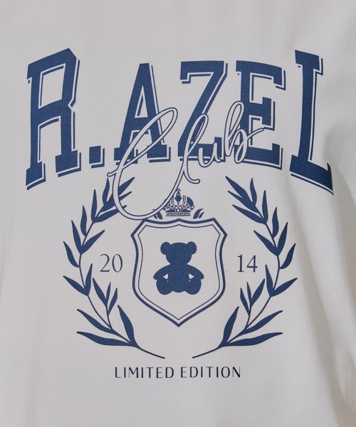 REDYAZEL(レディアゼル)の「アゼルクラブロゴTシャツ(Tシャツ/カットソー・レディース・ネイビー/オフホワイト・FREE)」の8枚目の写真