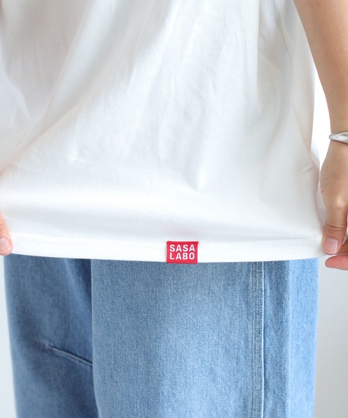 cepo(セポ)の「【SASALABO】20/天竺コットン ロゴプリント半袖Tee(Tシャツ/カットソー・レディース・ブラック/ホワイト・M/L/XL)」の13枚目の写真