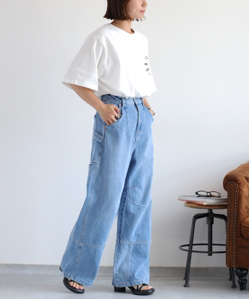 cepo(セポ)の「【SASALABO】20/天竺コットン ロゴプリント半袖Tee(Tシャツ/カットソー・レディース・ブラック/ホワイト・M/L/XL)」の6枚目の写真