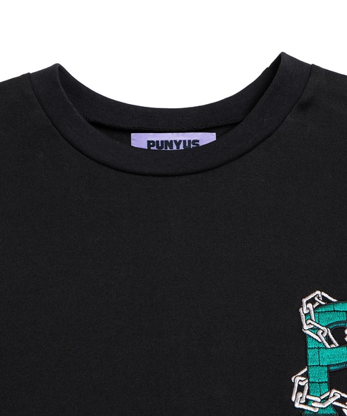 PUNYUS（プニュズ）の「鎖ロゴ刺繍Ｔシャツ（Tシャツ/カットソー・レディース・ホワイト/ブラック/イエロー・1/2/3/4）」の11枚目の写真