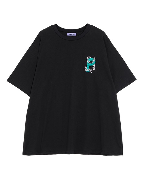 PUNYUS（プニュズ）の「鎖ロゴ刺繍Ｔシャツ（Tシャツ/カットソー・レディース・ホワイト/ブラック/イエロー・1/2/3/4）」の15枚目の写真