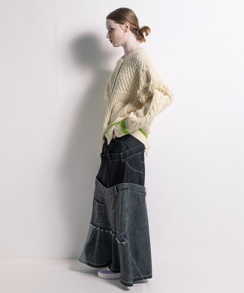 AULA AILA（アウラアイラ）の「フリンジカーディガン（カーディガン/ボレロ・レディース・ブルー/ブラック/アイボリー・0）」の17枚目の写真