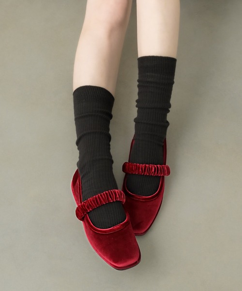 muku(ムク)の「BALLET SHOES / VELOUR(バレエシューズ・レディース・レッド/ブラック・36/38/40)」の10枚目の写真