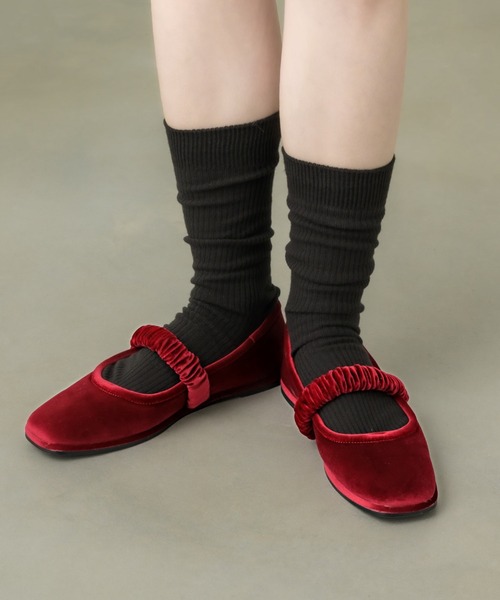 muku(ムク)の「BALLET SHOES / VELOUR(バレエシューズ・レディース・レッド/ブラック・36/38/40)」の12枚目の写真