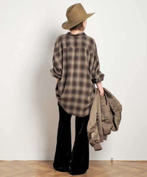 AP STUDIO /オーバーダイオンブレチェックシャツ