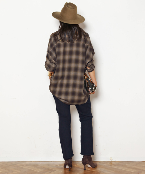 AP STUDIO オーバーダイオンブレチェックシャツ AP STUDIO｜オーバーダイオンブレチェックシャツ | Rakuten