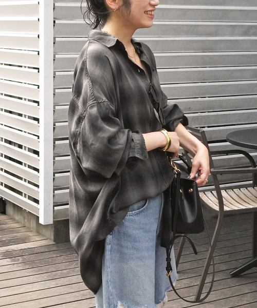 オーバーダイオンブレチェックシャツ（シャツ/ブラウス）｜AP