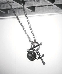 SHAGGIE | ≪つけっぱなしOK≫クロスチャーム付きプレートネックレス(ネックレス)