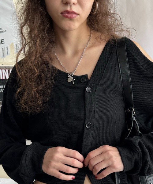 SHAGGIE(シャギー)の「≪つけっぱなしOK≫クロスチャーム付きプレートネックレス(ネックレス・レディース・シルバー・FREE)」の10枚目の写真