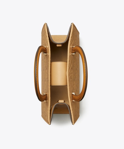 TORY BURCH(トリーバーチ)の「Tモノグラム ペブル トップハンドル トートバッグ(ハンドバッグ・レディース・サンドベージュ・ONE SIZE)」の5枚目の写真