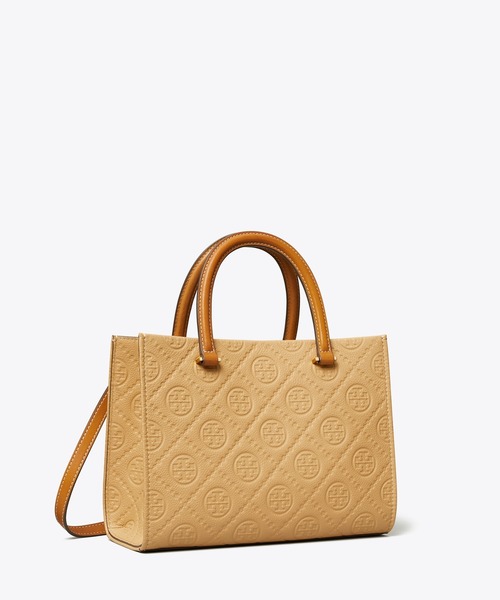 クレクレタコラ ✨トリーバーチ　パイル　トートバッグ　モノグラム Tモノグラム ペブル トップハンドル トートバッグ（ハンドバッグ