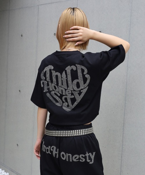 ATMARK（アットマーク）の「《フリーサイズ　/　UNISEX　》ATMARK　ハートロゴラインストーン　スウェットパンツ（デニムパンツ・レディース・ブラック/ホワイト・FREE）」の19枚目の写真