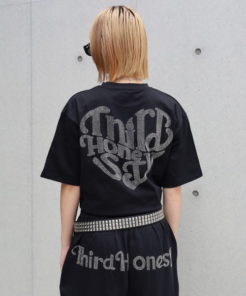 ATMARK（アットマーク）の「《フリーサイズ　/　UNISEX　》ATMARK　ハートロゴラインストーン　スウェットパンツ（デニムパンツ・レディース・ブラック/ホワイト・FREE）」の20枚目の写真