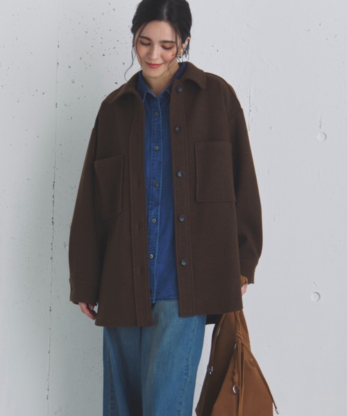 セール】ジャージメルトンシャツジャケット（その他アウター）｜DOUX