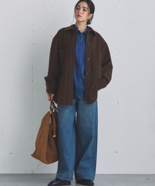 Doux archives(ドゥアルシーヴ)の「ジャージメルトンシャツジャケット(その他アウター・レディース・グレー/ベージュ/ブラウン・38)」の16枚目の写真