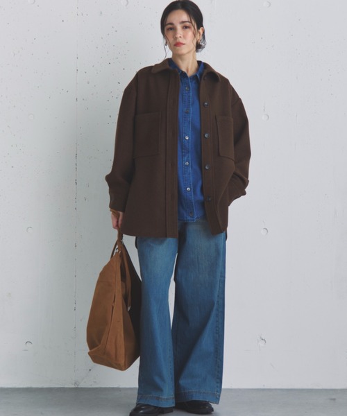 Doux archives(ドゥアルシーヴ)の「ジャージメルトンシャツジャケット(その他アウター・レディース・グレー/ベージュ/ブラウン・38)」の18枚目の写真