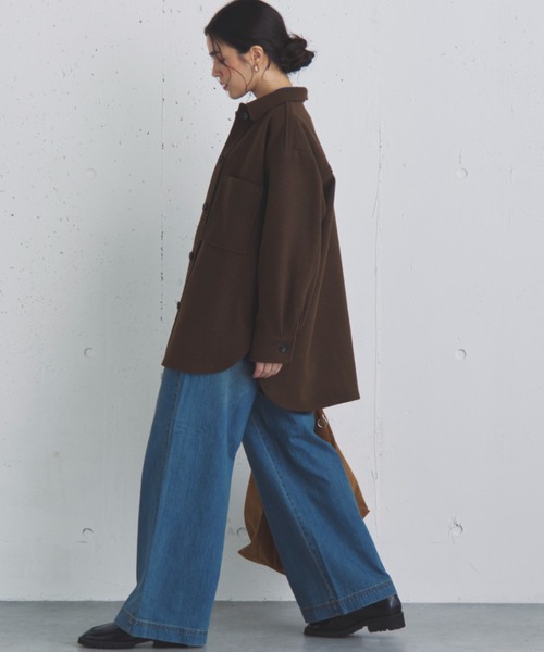 Doux archives(ドゥアルシーヴ)の「ジャージメルトンシャツジャケット(その他アウター・レディース・グレー/ベージュ/ブラウン・38)」の20枚目の写真