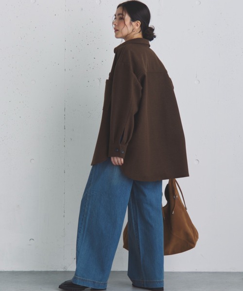 Doux archives(ドゥアルシーヴ)の「ジャージメルトンシャツジャケット(その他アウター・レディース・グレー/ベージュ/ブラウン・38)」の21枚目の写真