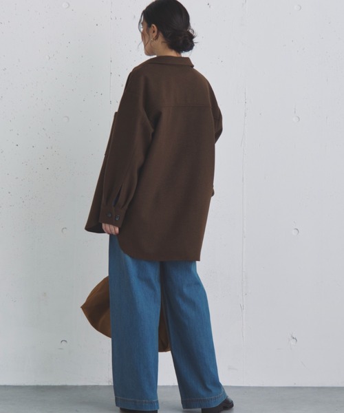 Doux archives(ドゥアルシーヴ)の「ジャージメルトンシャツジャケット(その他アウター・レディース・グレー/ベージュ/ブラウン・38)」の22枚目の写真