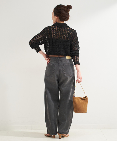 B.C STOCK（ベーセーストック）の「【WEB限定】手洗い可 / レースシャツ（シャツ/ブラウス・レディース・ブラック/アイボリー・FREE）」の8枚目の写真