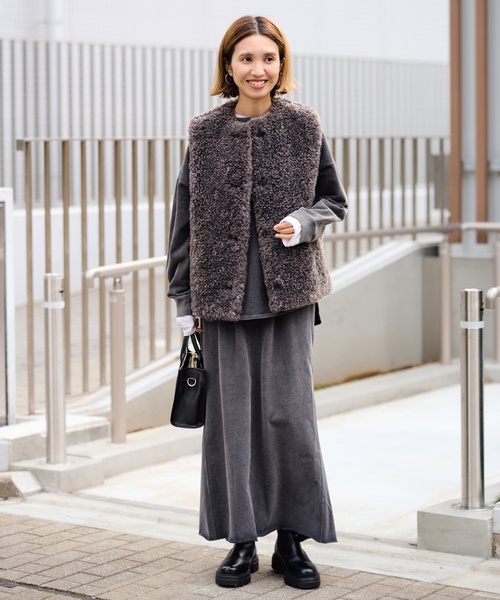 タグ付き新品未使用　フレームワーク　フェイクファー　ベスト FRAMeWORK コート アウター 「追加」フェイクファーベスト レディース