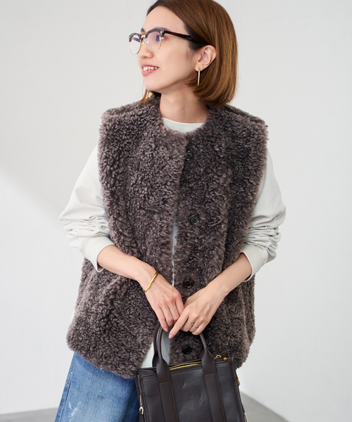 FRAMeWORK(フレームワーク)の「≪追加≫フェイクファーベスト(その他アウター・レディース・ベージュ系その他/ライトグレー/チャコールグレー・FREE)」の13枚目の写真