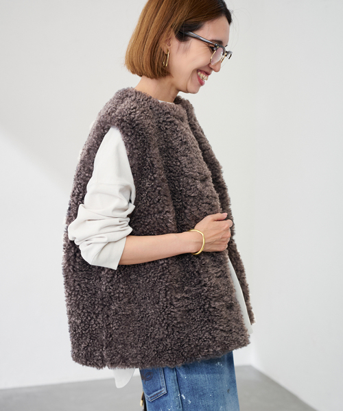 FRAMeWORK(フレームワーク)の「≪追加≫フェイクファーベスト(その他アウター・レディース・ベージュ系その他/ライトグレー/チャコールグレー・FREE)」の16枚目の写真