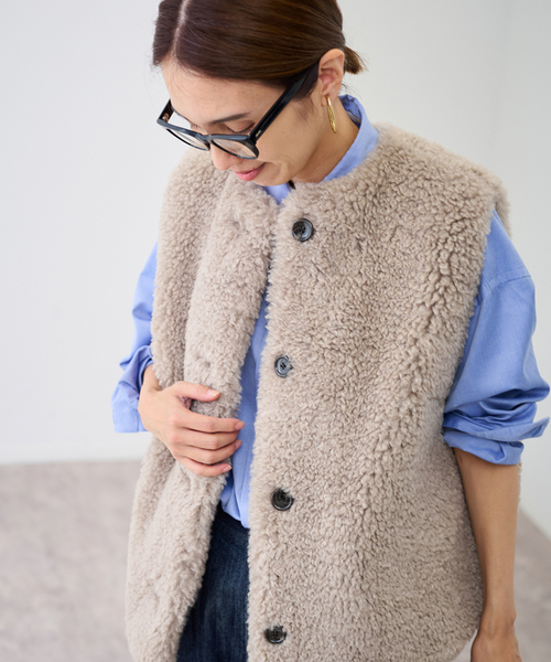 ≪追加≫フェイクファーベスト（その他アウター）｜FRAMeWORK