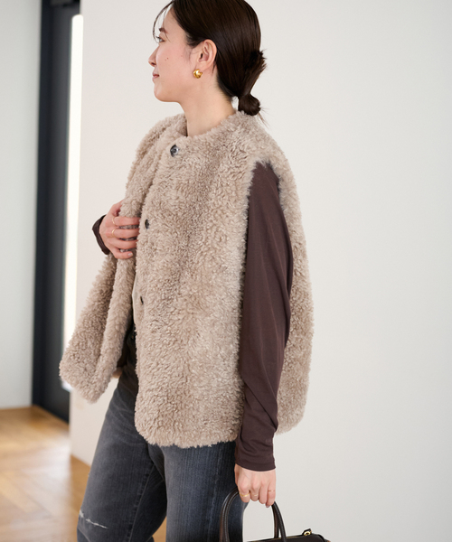 ≪追加≫フェイクファーベスト（その他アウター）｜FRAMeWORK