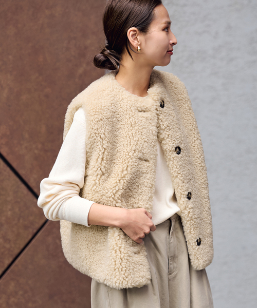 ≪追加≫フェイクファーベスト（その他アウター）｜FRAMeWORK