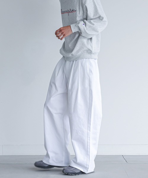 MDR(エムディアール)の「『ツータックワイドチノパンツ』(チノパンツ・メンズ・オフホワイト/ブラック/カーキ・L/M)」の15枚目の写真